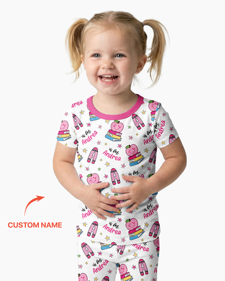 Zweiteiliges, kurzärmliges Pyjama-Set mit Marienkäfern