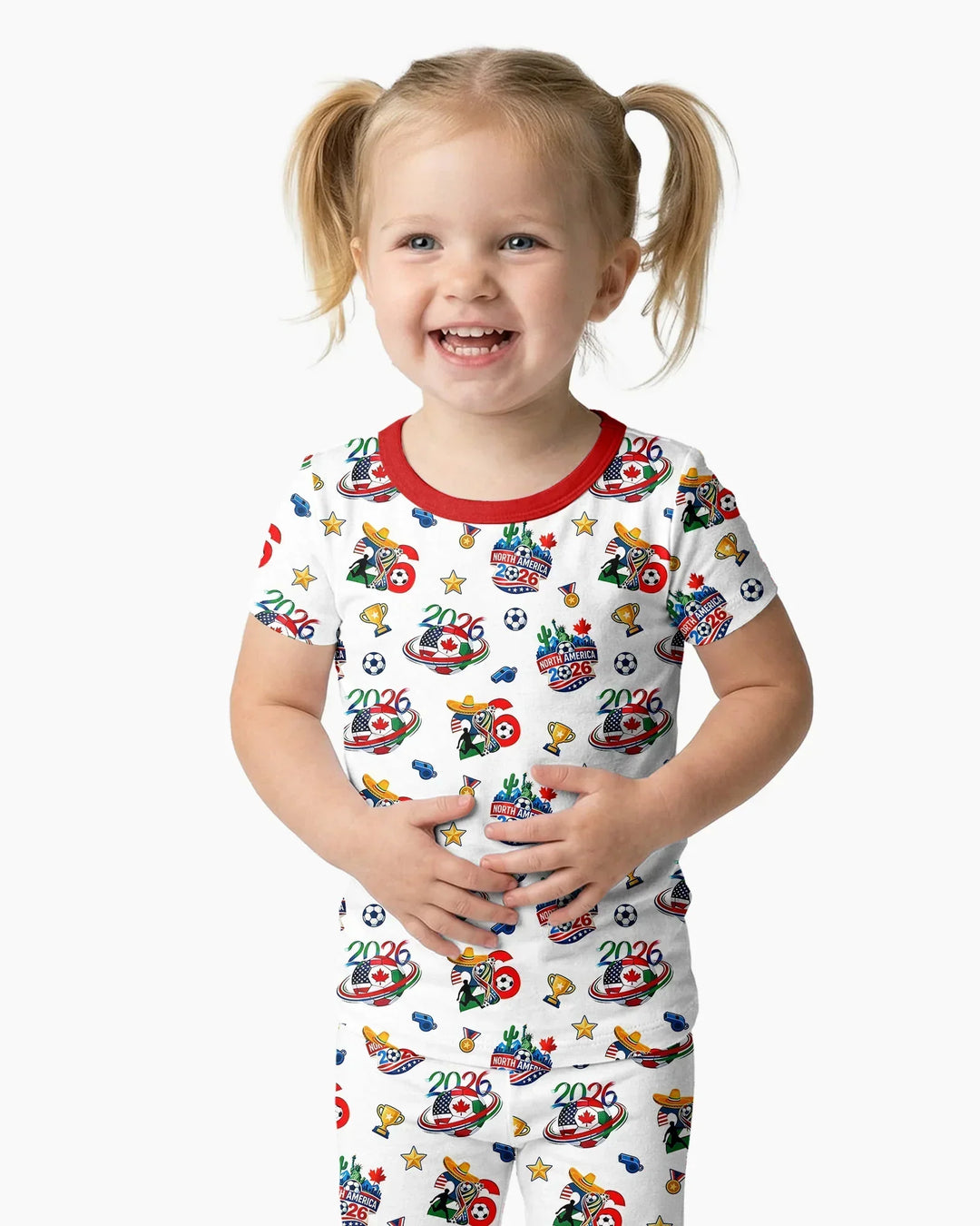 Zweiteiliges, kurzärmliges Pyjama-Set mit Marienkäfern