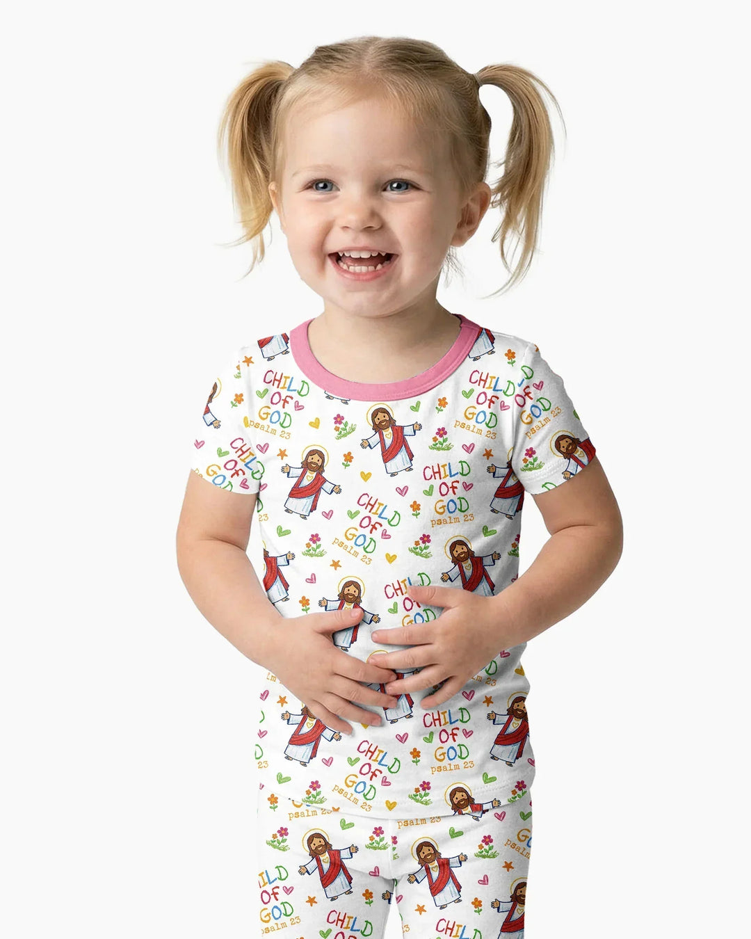 Zweiteiliges, kurzärmliges Pyjama-Set mit Marienkäfern