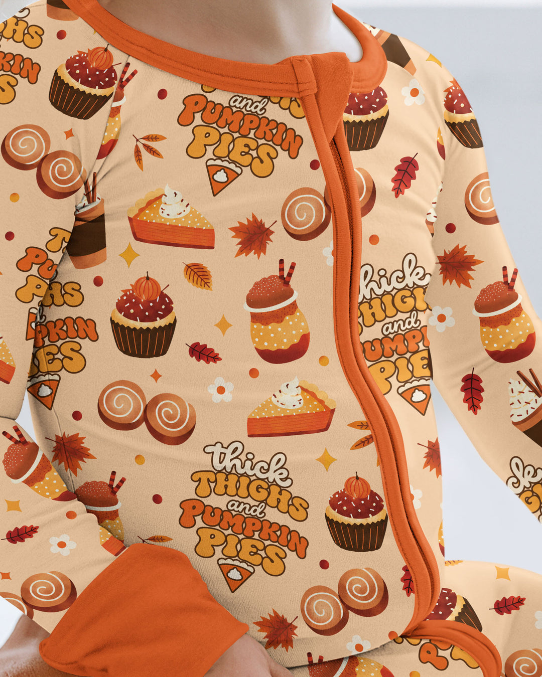 Thick Thighs and Pumpkin Pies Bamboo Convertible Zippy