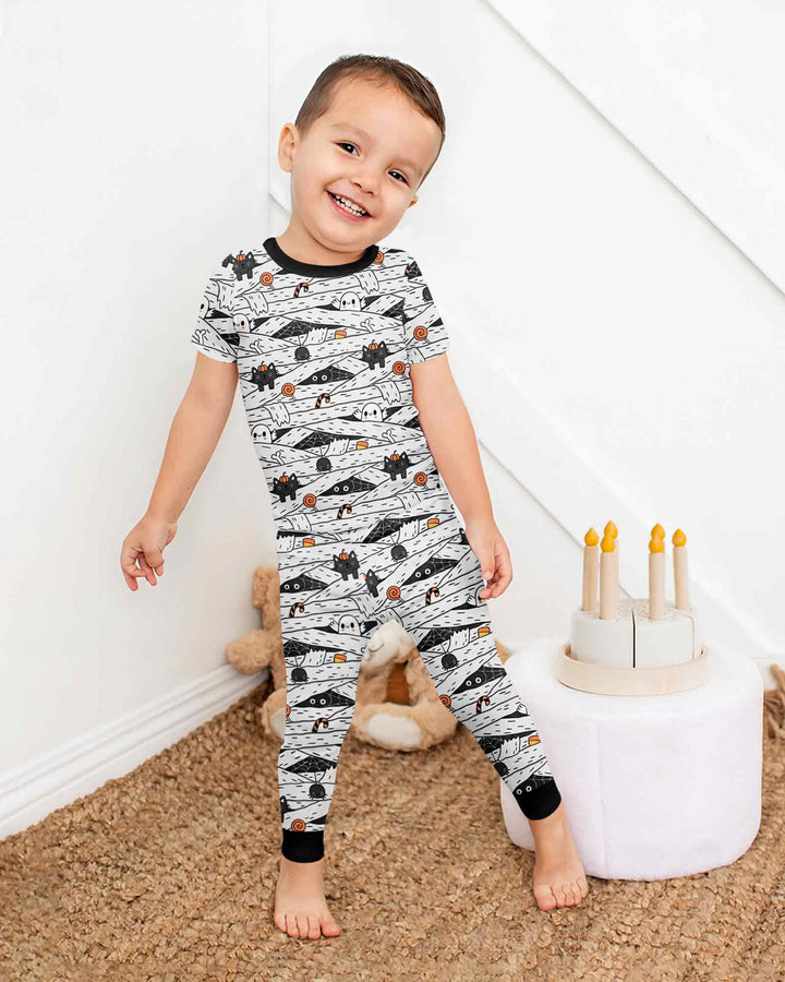 Zweiteiliges, kurzärmliges Pyjama-Set mit Marienkäfern