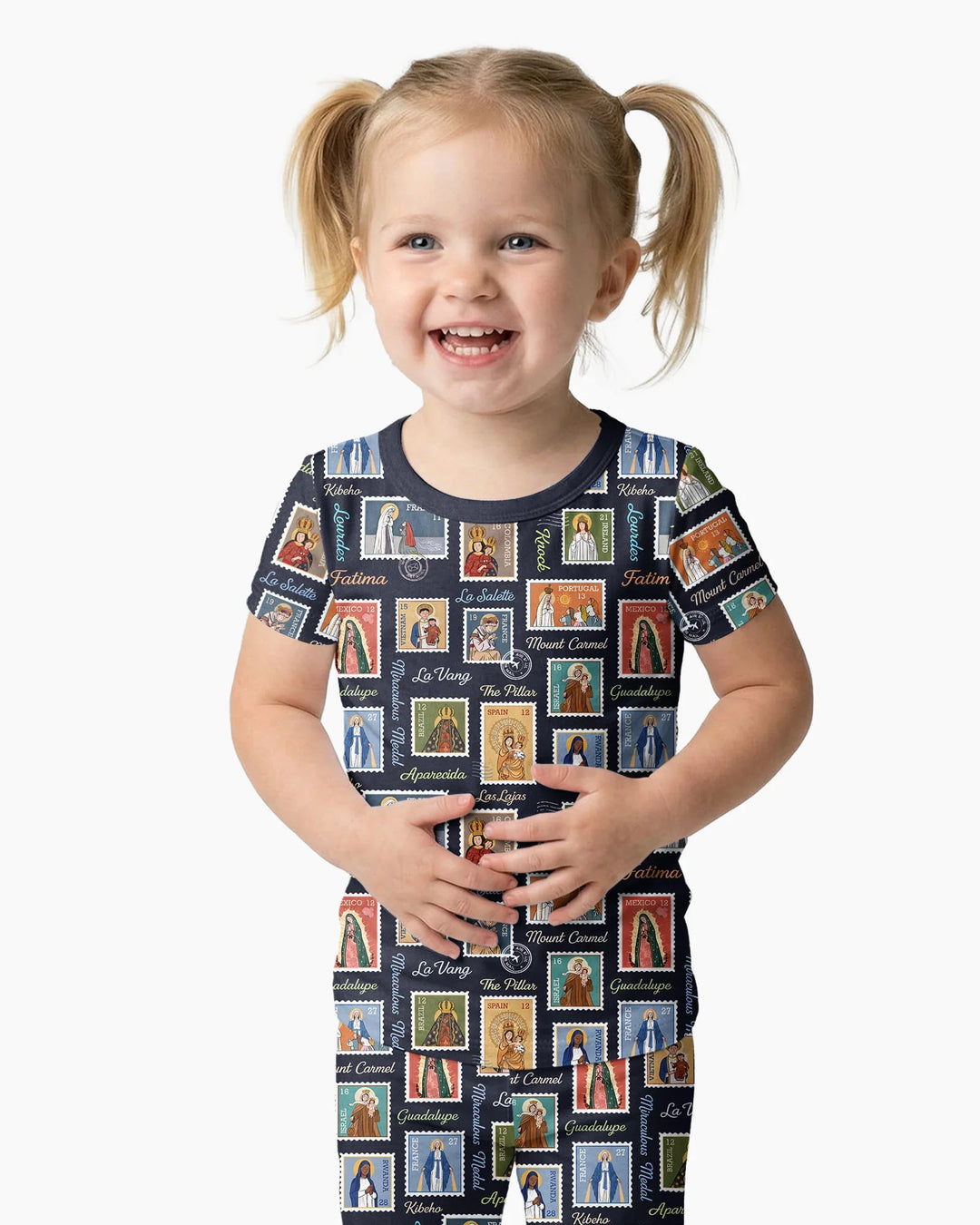 Zweiteiliges, kurzärmliges Pyjama-Set mit Marienkäfern