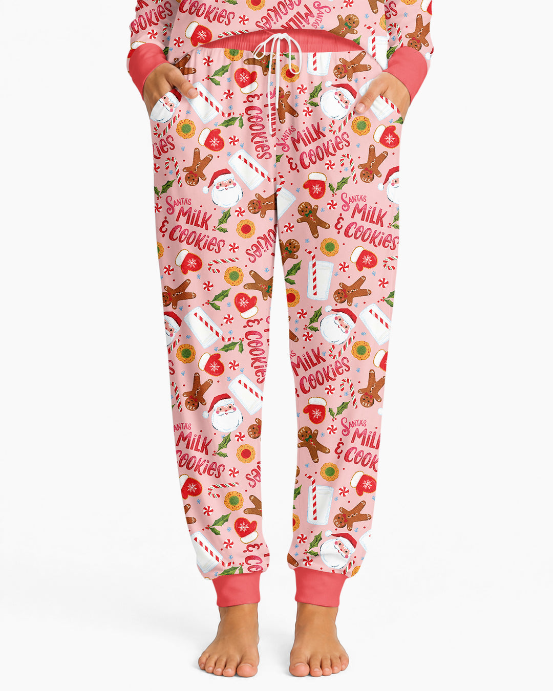 Santas, Milk and Cookies Bamboo Women Pajama Set