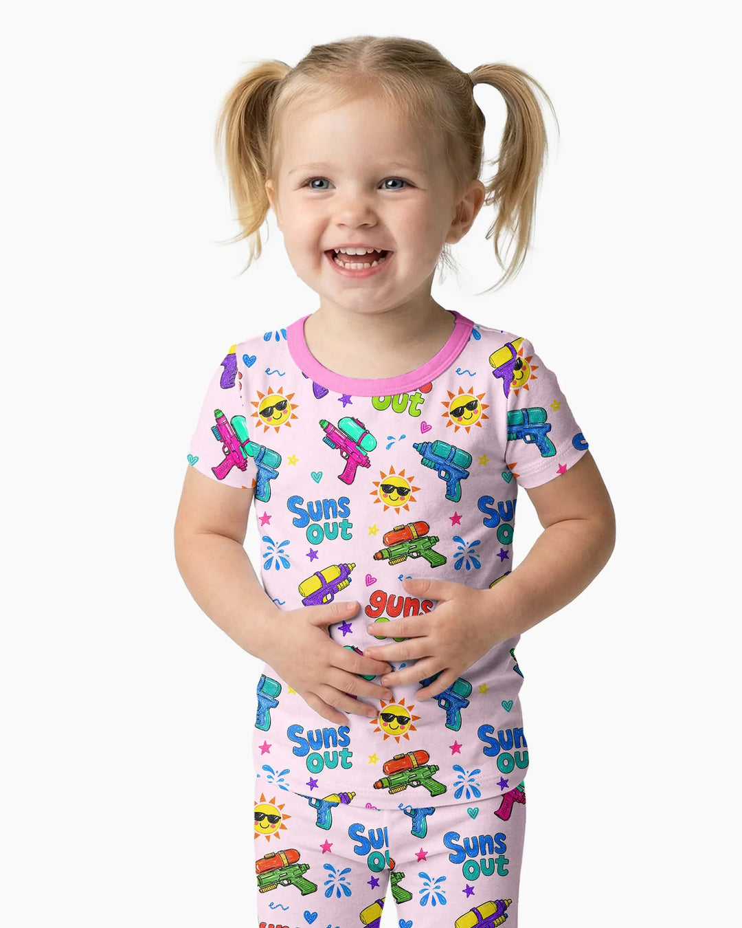 Zweiteiliges, kurzärmliges Pyjama-Set mit Marienkäfern