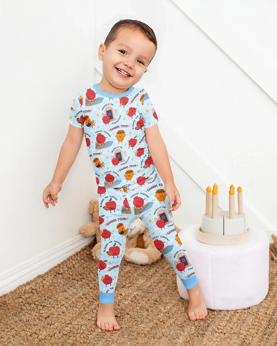 Zweiteiliges, kurzärmliges Pyjama-Set mit Marienkäfern