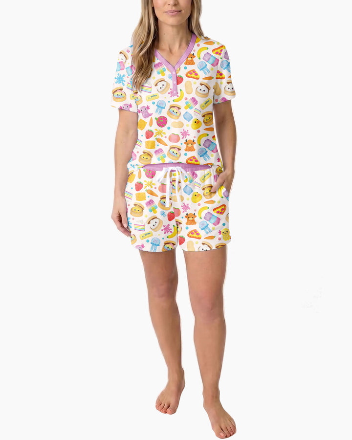 In My Squishies Era Bamboo Women Short Sleeve Short Pajama Set