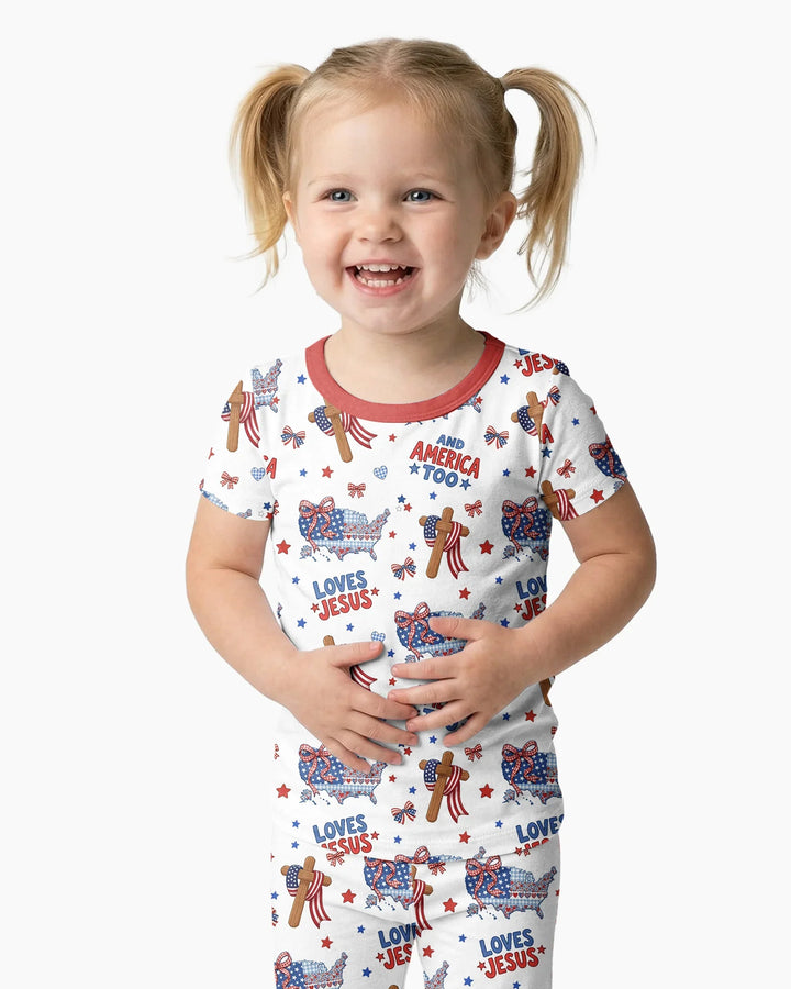 Zweiteiliges, kurzärmliges Pyjama-Set mit Marienkäfern