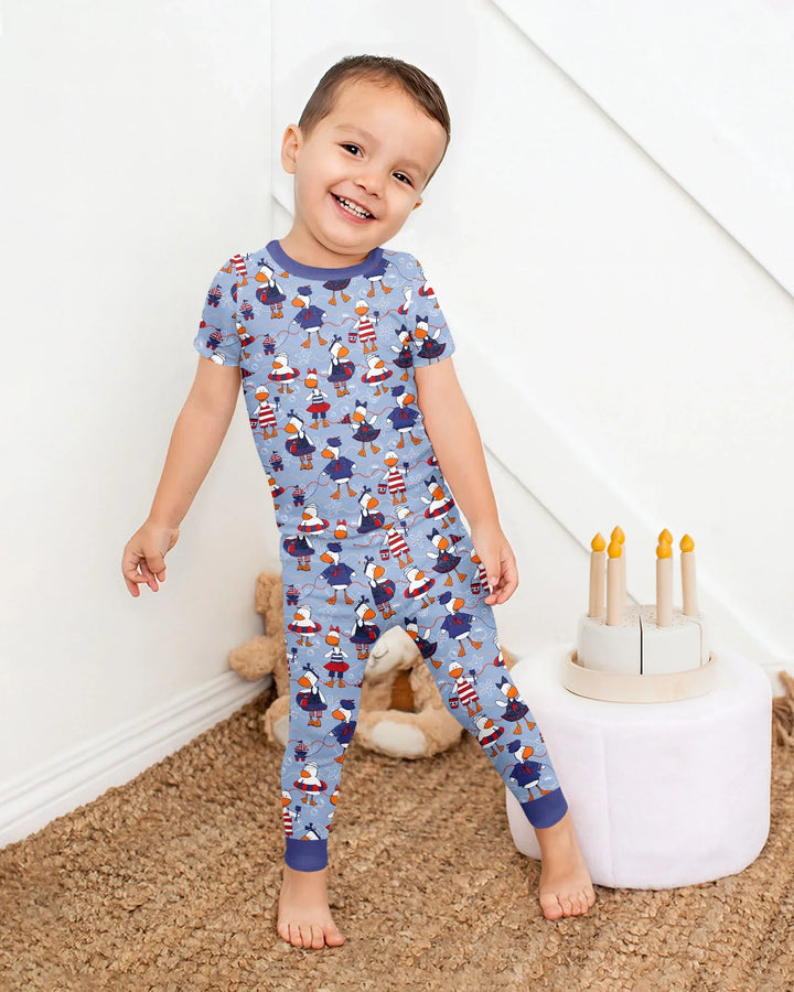 Zweiteiliges, kurzärmliges Pyjama-Set mit Marienkäfern