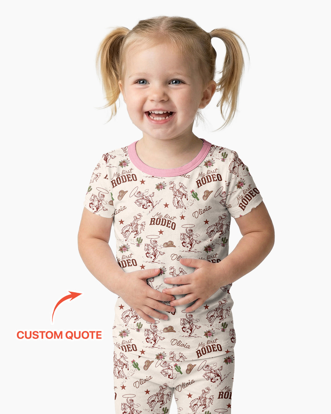 Zweiteiliges, kurzärmliges Pyjama-Set mit Marienkäfern