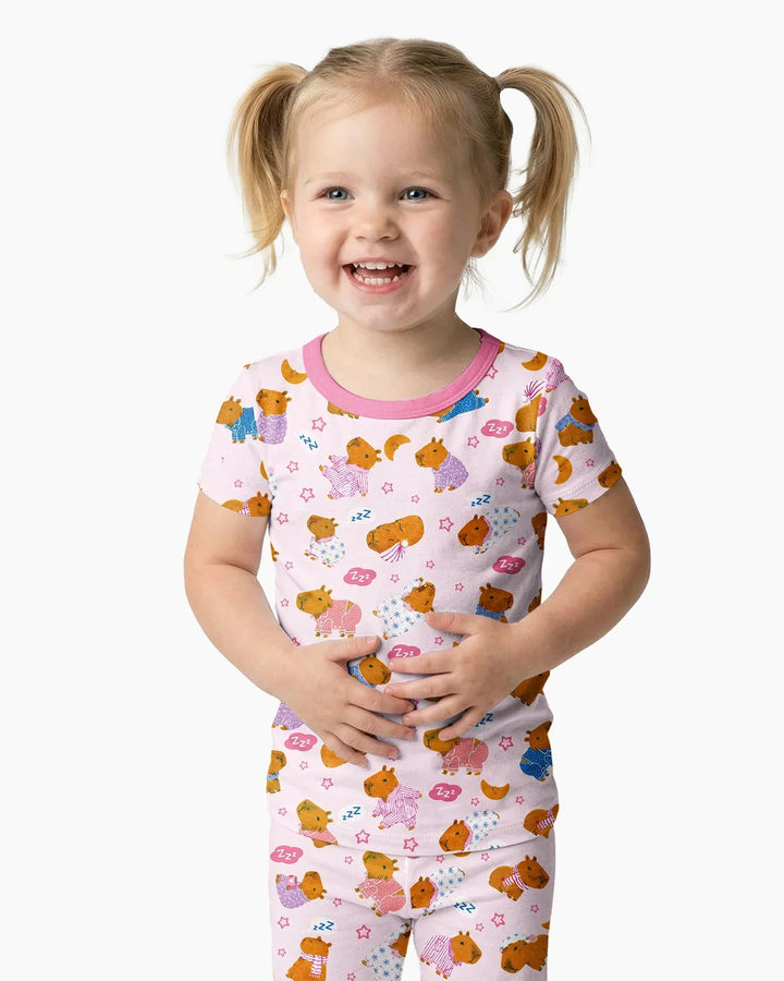 Zweiteiliges, kurzärmliges Pyjama-Set mit Marienkäfern