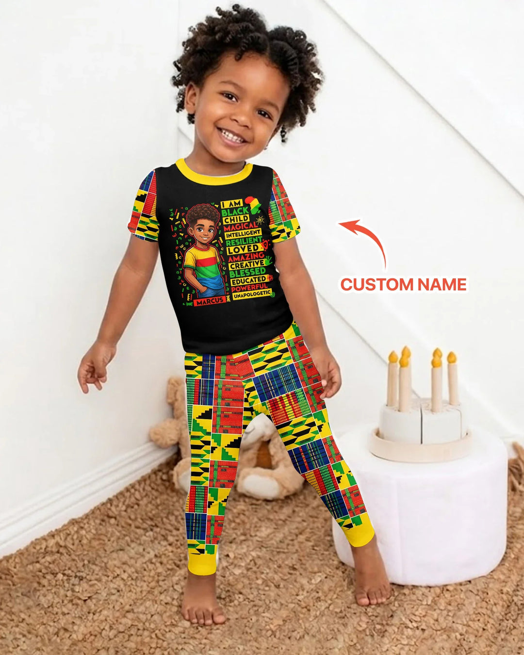 Zweiteiliges, kurzärmliges Pyjama-Set mit Marienkäfern