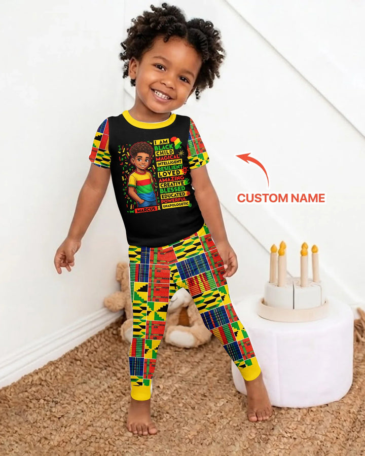 Zweiteiliges, kurzärmliges Pyjama-Set mit Marienkäfern
