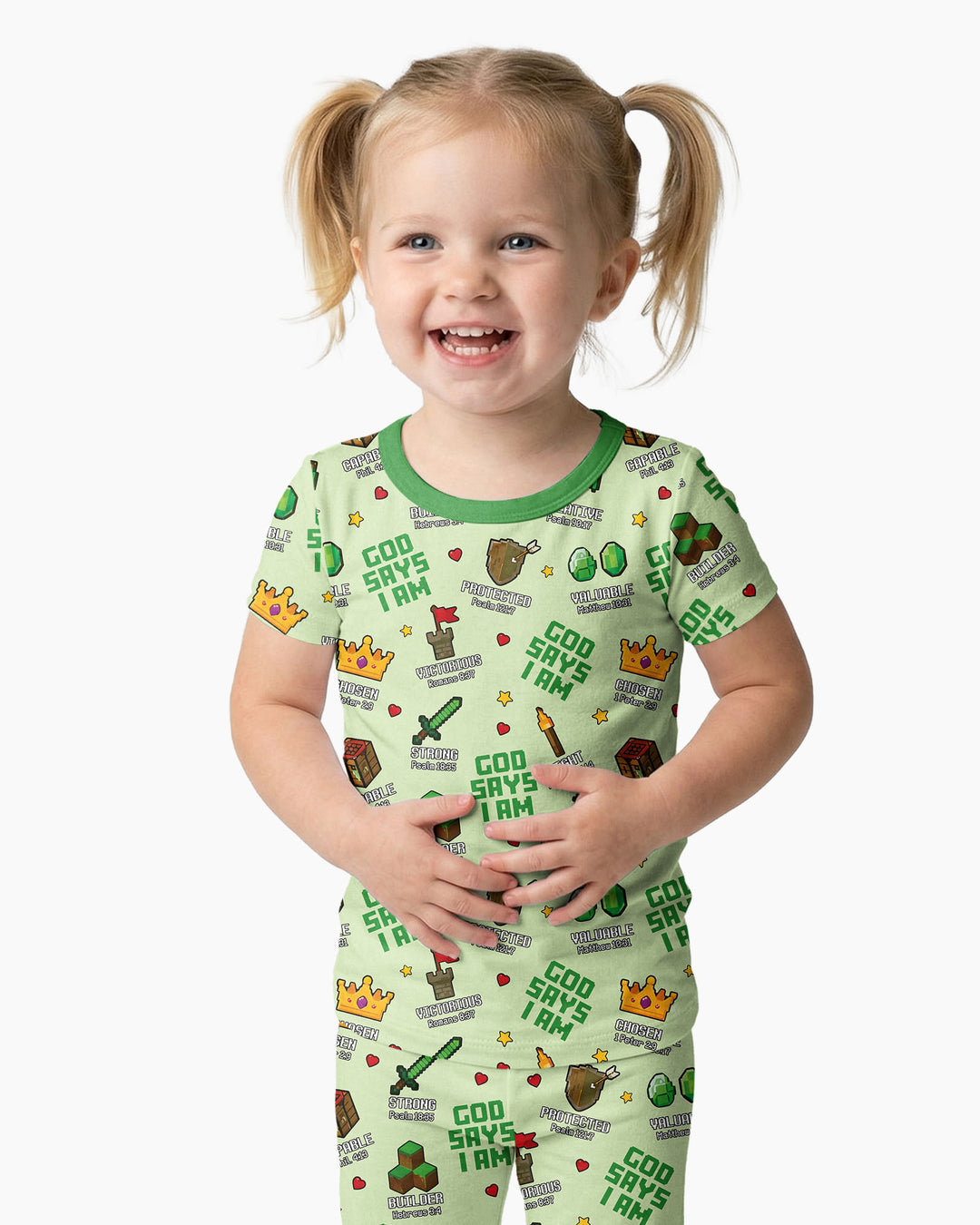 Zweiteiliges, kurzärmliges Pyjama-Set mit Marienkäfern