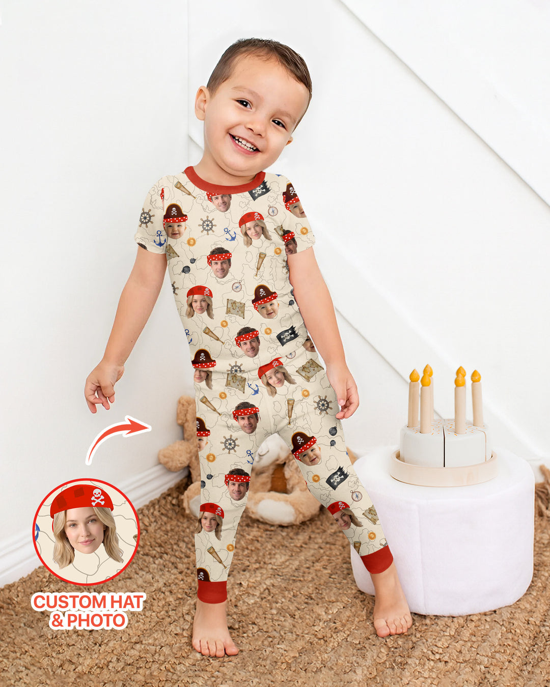 Zweiteiliges, kurzärmliges Pyjama-Set mit Marienkäfern