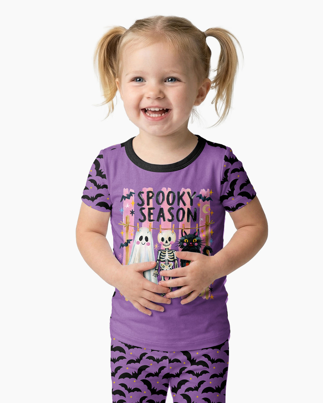 Zweiteiliges, kurzärmliges Pyjama-Set mit Marienkäfern