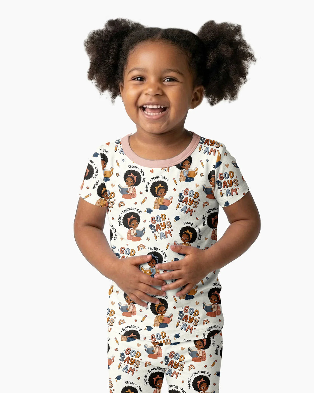 Zweiteiliges, kurzärmliges Pyjama-Set mit Marienkäfern