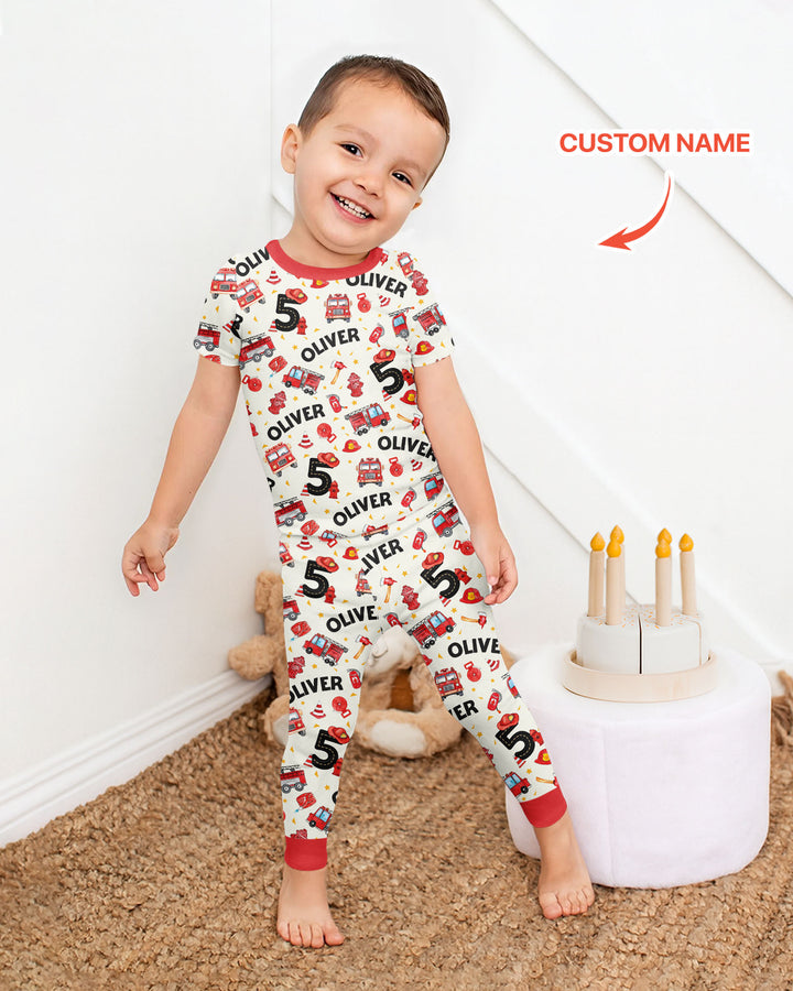 Zweiteiliges, kurzärmliges Pyjama-Set mit Marienkäfern