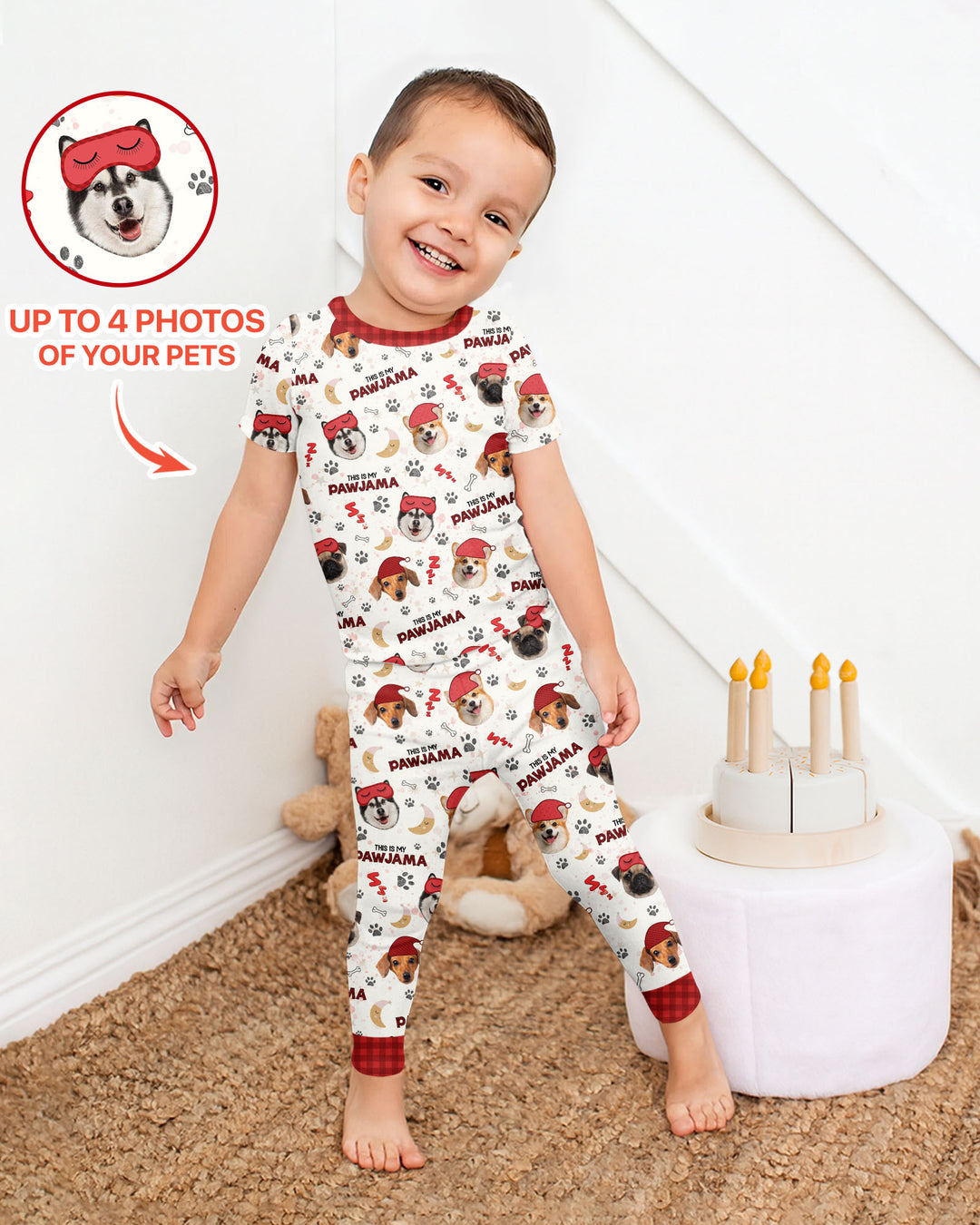 Zweiteiliges, kurzärmliges Pyjama-Set mit Marienkäfern