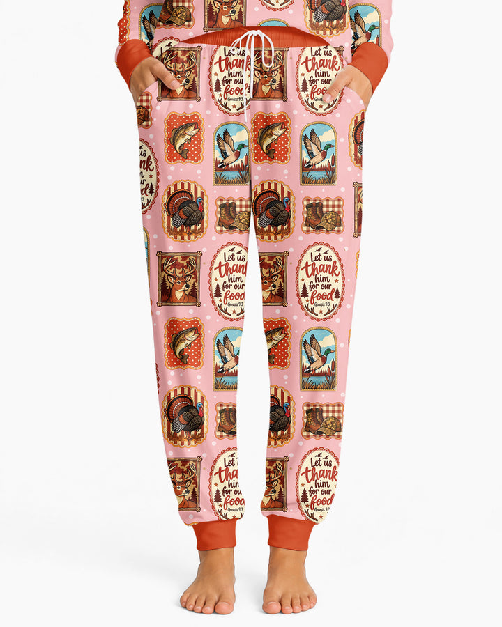 Hunting Let Us Thank Him For Our Food Bamboo Women Pajama Set
