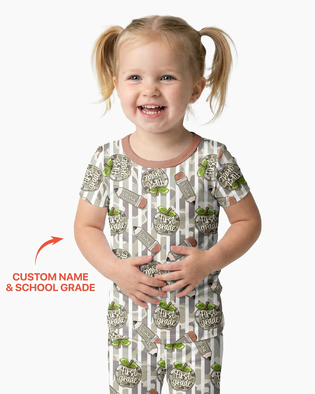 Zweiteiliges, kurzärmliges Pyjama-Set mit Marienkäfern