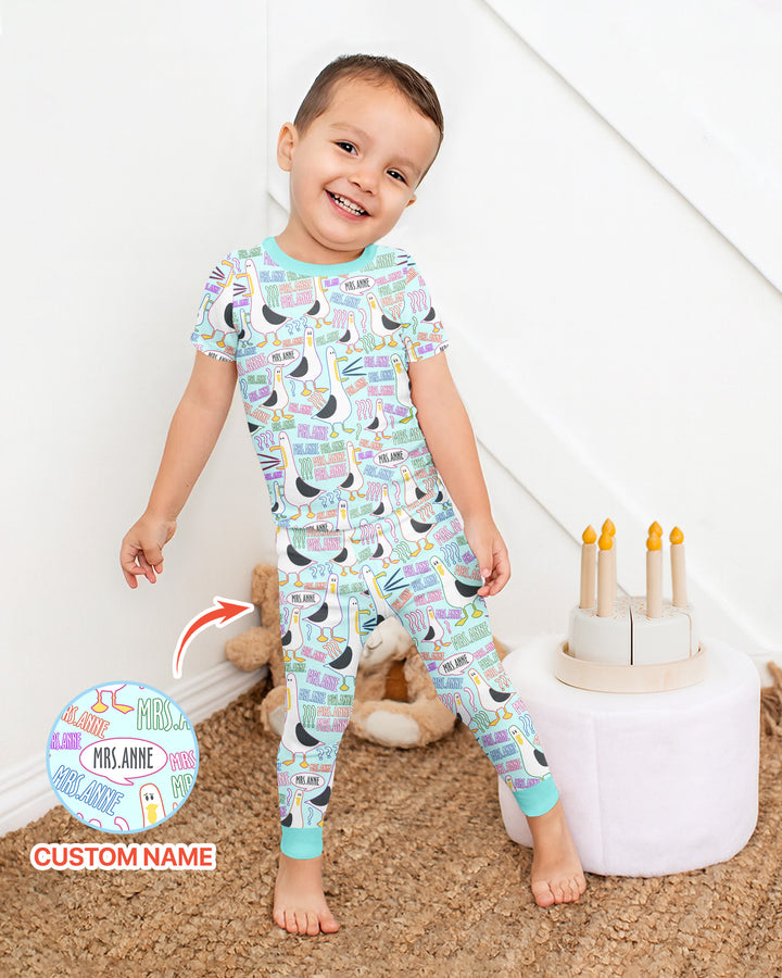 Zweiteiliges, kurzärmliges Pyjama-Set mit Marienkäfern