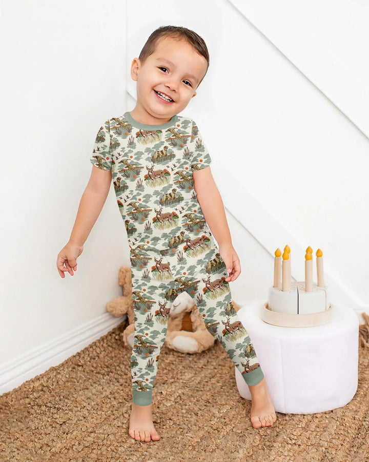 Zweiteiliges, kurzärmliges Pyjama-Set mit Marienkäfern