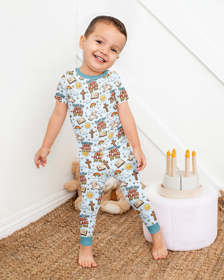 Zweiteiliges, kurzärmliges Pyjama-Set mit Marienkäfern