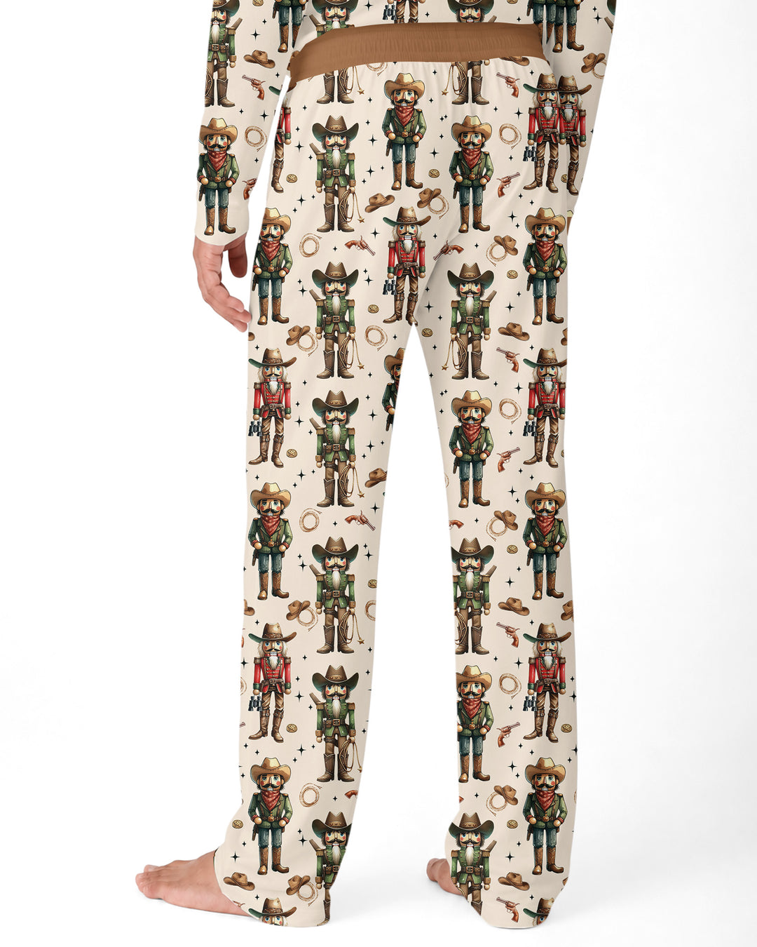 Western Christmas Cowboy Nutcracker Bamboo Men's Pajama Set