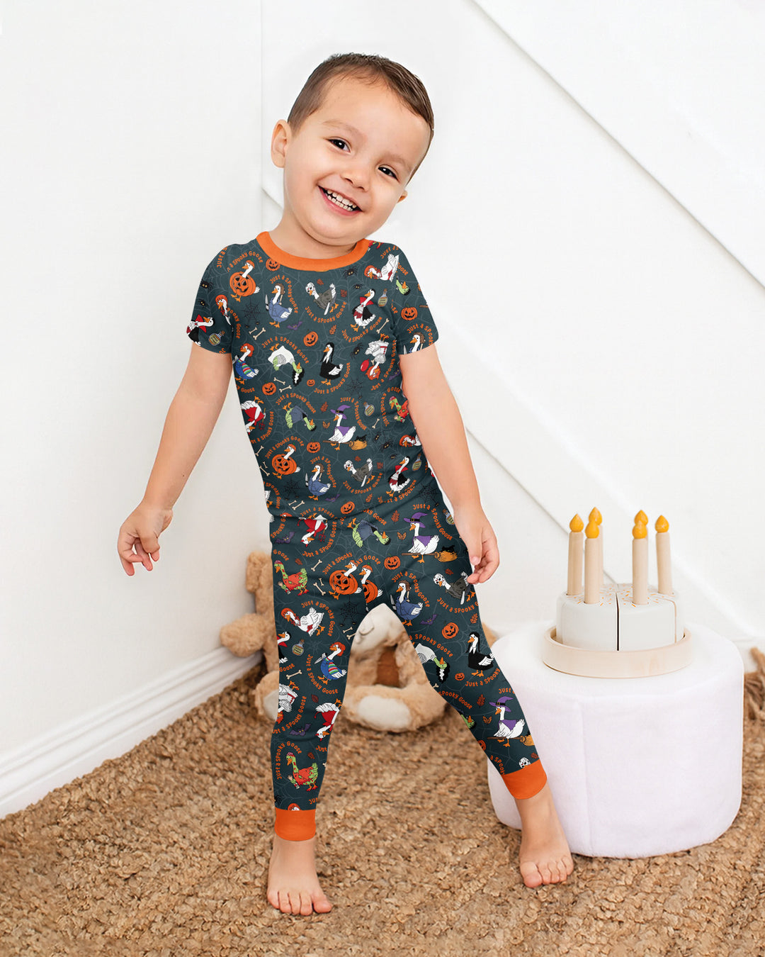 Zweiteiliges, kurzärmliges Pyjama-Set mit Marienkäfern