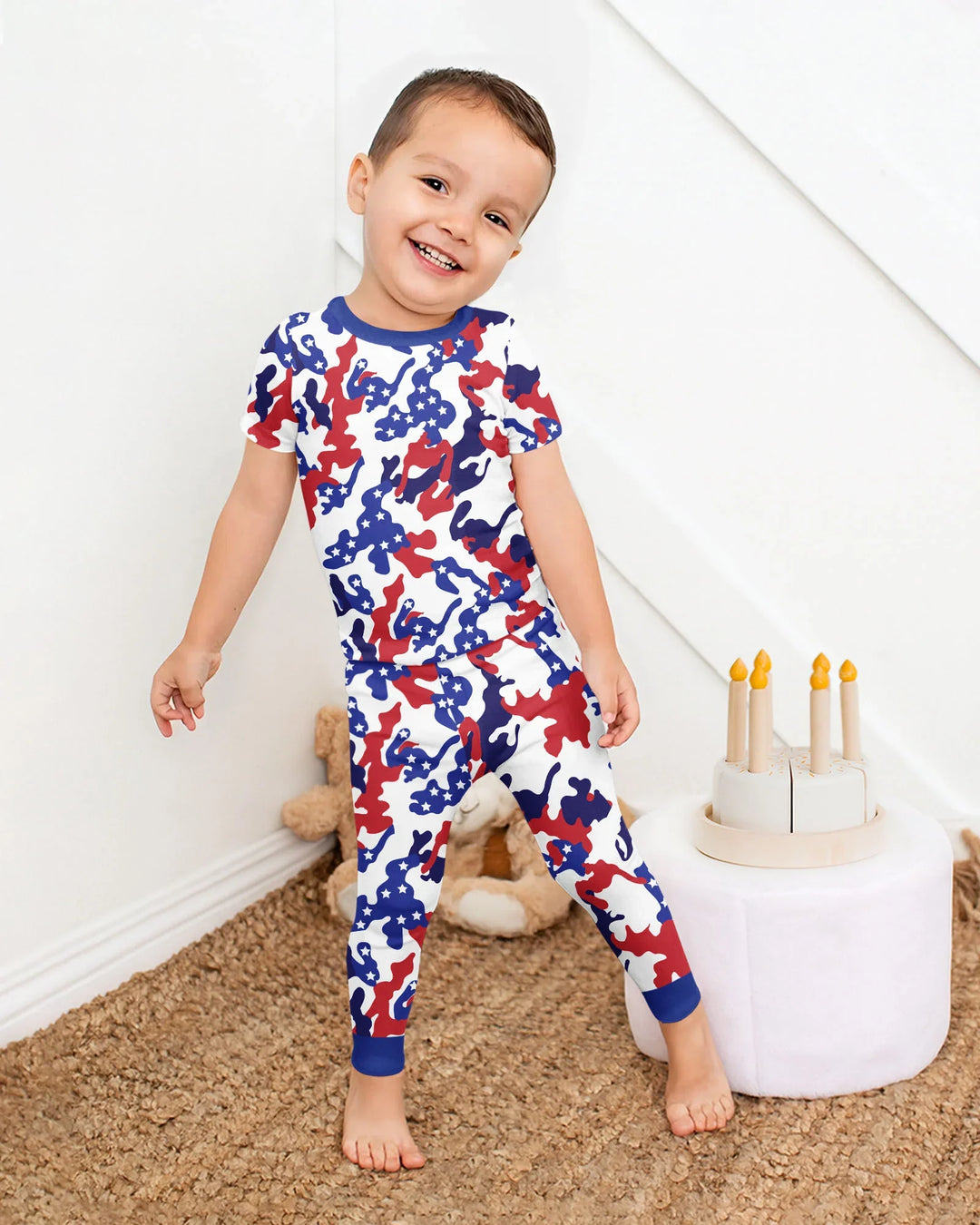Zweiteiliges, kurzärmliges Pyjama-Set mit Marienkäfern