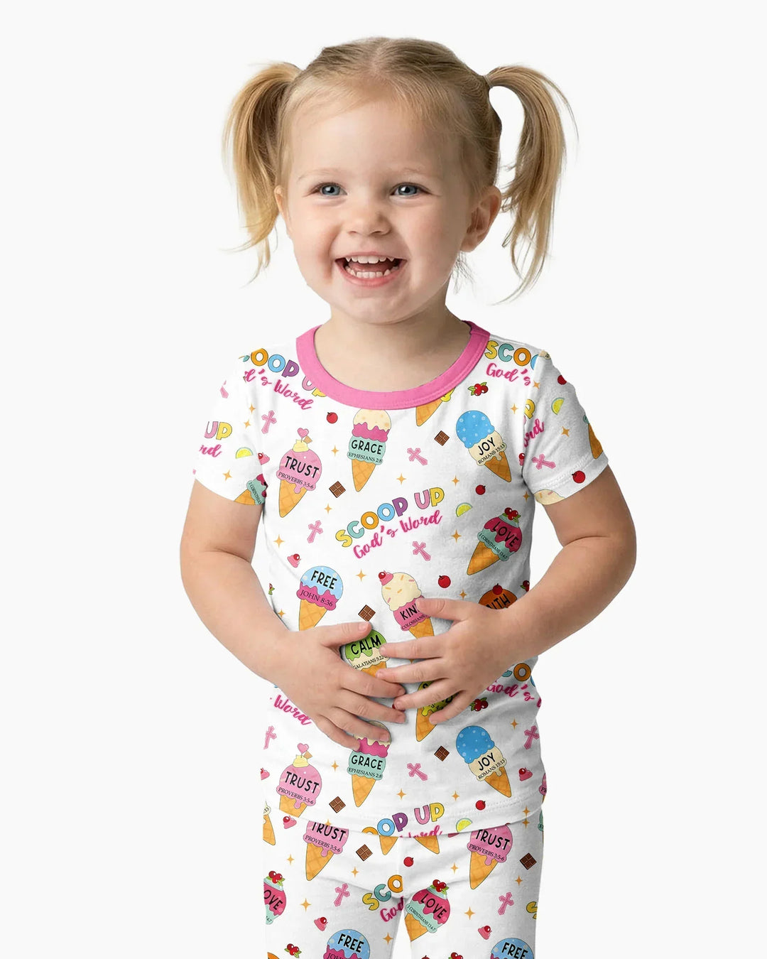 Zweiteiliges, kurzärmliges Pyjama-Set mit Marienkäfern
