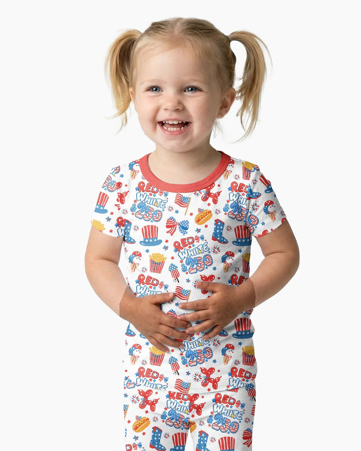 Zweiteiliges, kurzärmliges Pyjama-Set mit Marienkäfern