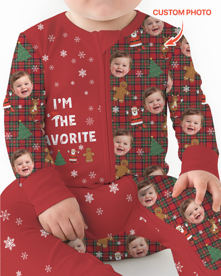 I'm The Favorite Christmas Funny Brother Sister Matching Bamboo Convertible Zippy