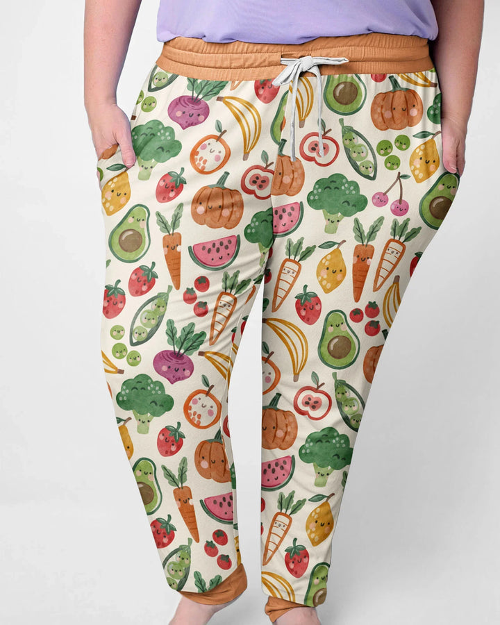 Veggie Friends Familien-Schlafanzug-Set aus Bambus für Damen