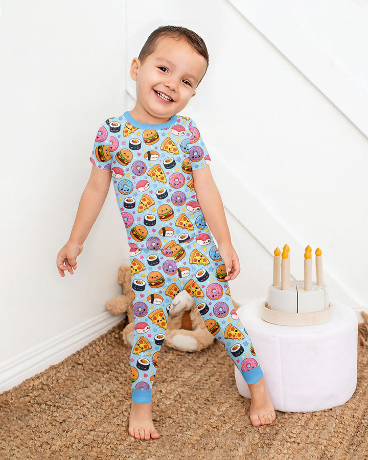 Zweiteiliges, kurzärmliges Pyjama-Set mit Marienkäfern