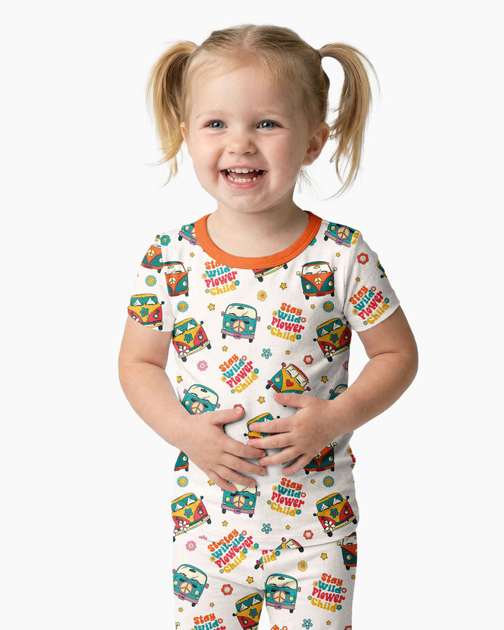 Zweiteiliges, kurzärmliges Pyjama-Set mit Marienkäfern