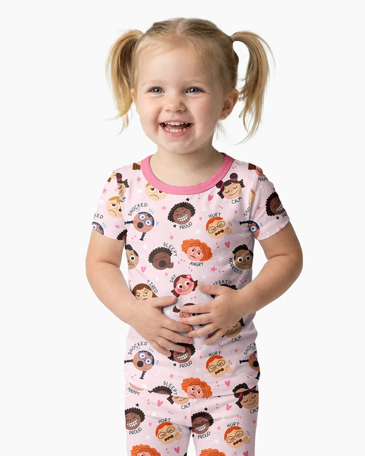 Zweiteiliges, kurzärmliges Pyjama-Set mit Marienkäfern
