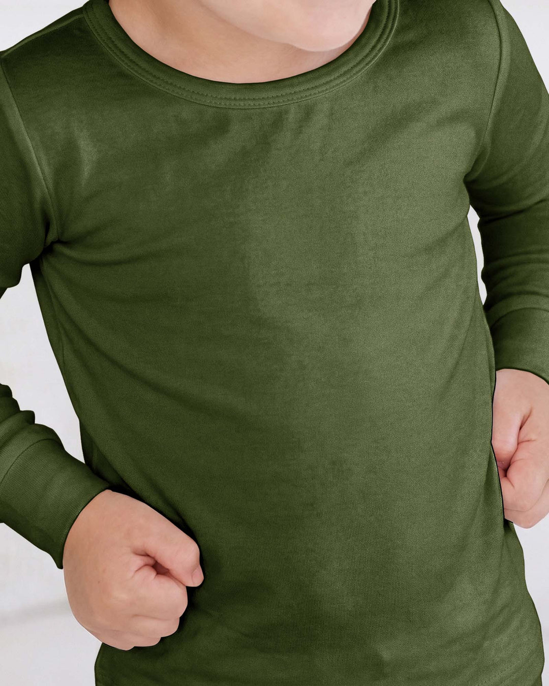 Dark Olive Green Bamboo Two Piece Pajama Set