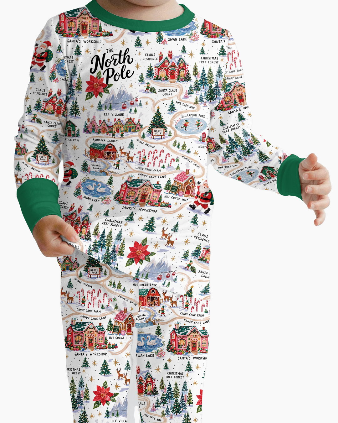 The North Pole Bamboo Two Piece Long Sleeve Pajama Set