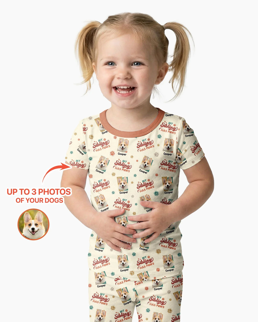 Zweiteiliges, kurzärmliges Pyjama-Set mit Marienkäfern