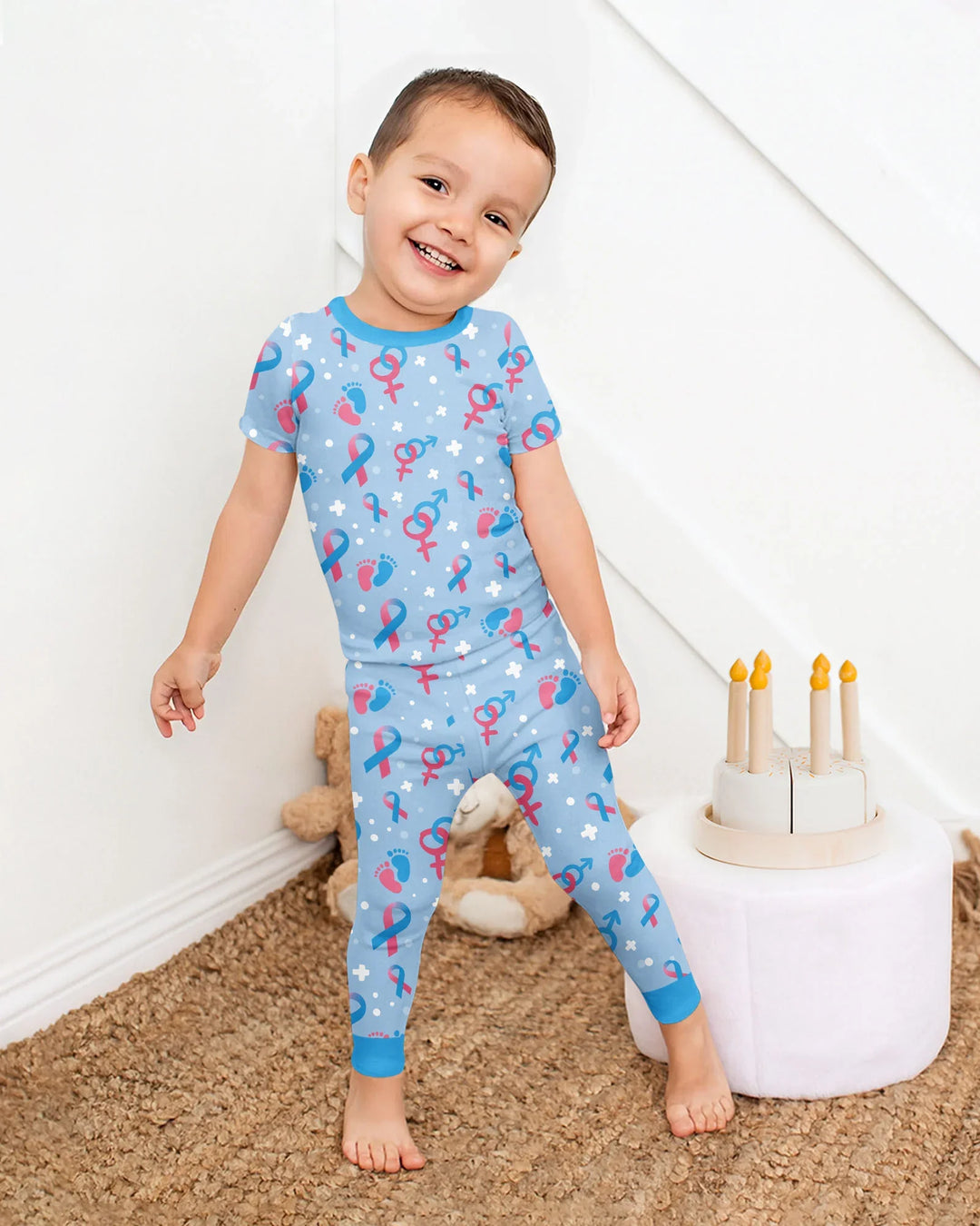 Zweiteiliges, kurzärmliges Pyjama-Set mit Marienkäfern