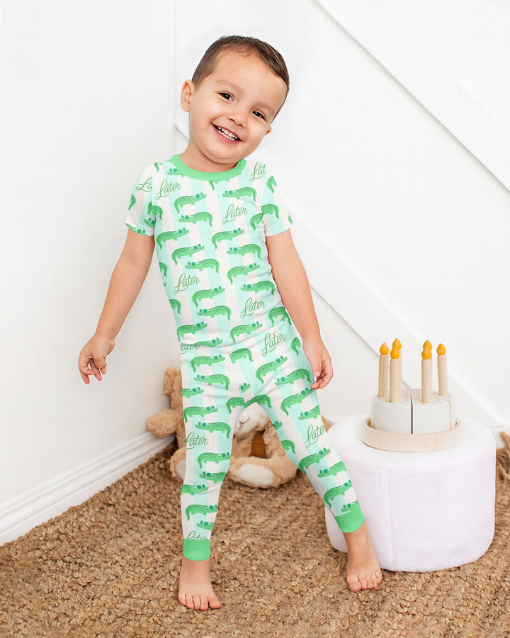 Zweiteiliges, kurzärmliges Pyjama-Set mit Marienkäfern