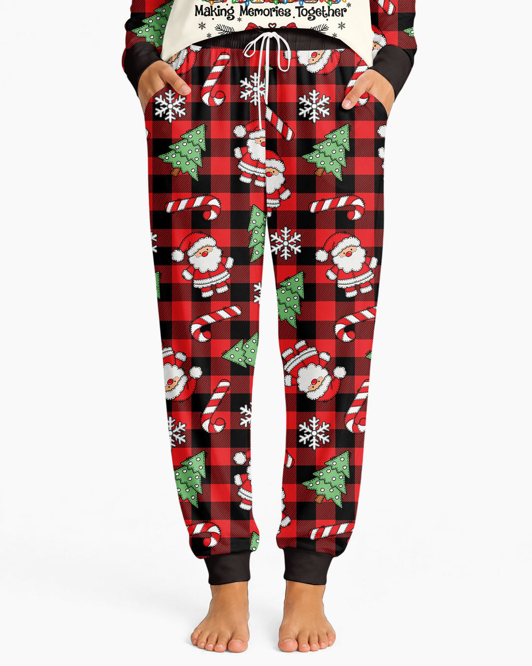 Custom Name Family Matching Christmas Crew Making Memories Together Bamboo Women Pajama Set
