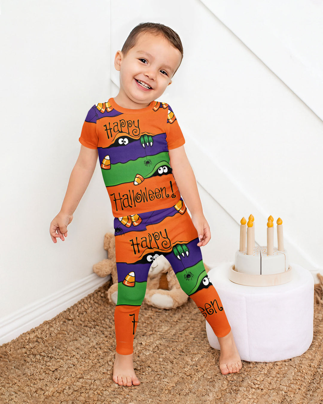 Happy Halloween Bamboo Two Piece Short Sleeve Pajama Set