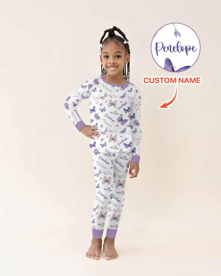 Zweiteiliges Langarm-Pyjama-Set mit Sommerfrüchten