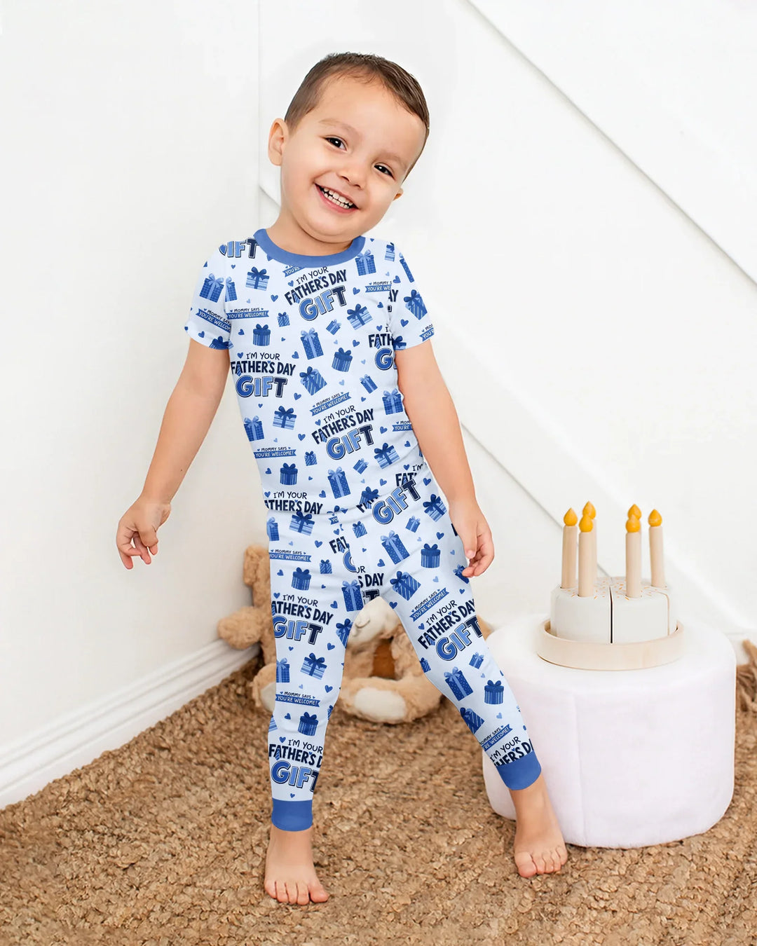 Zweiteiliges, kurzärmliges Pyjama-Set mit Marienkäfern
