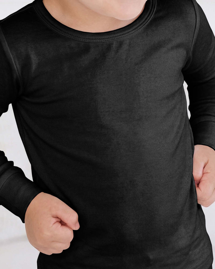 Black Bamboo Two Piece Pajama Set