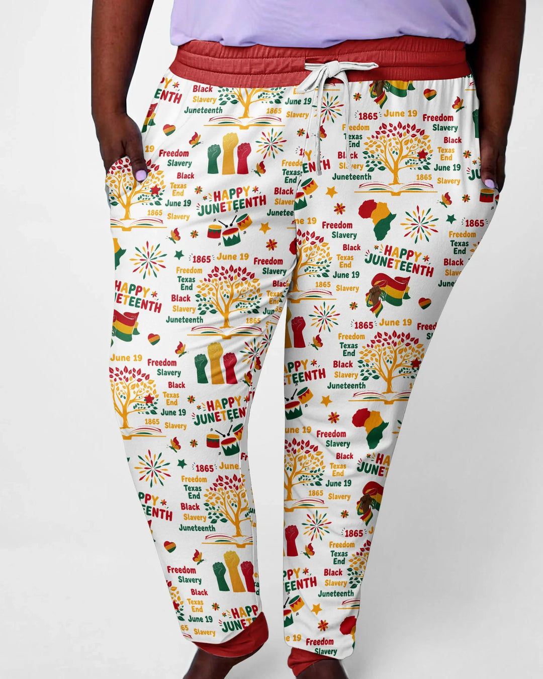 Fröhlicher Juneteenth Pyjama-Set für Damen aus Bambus