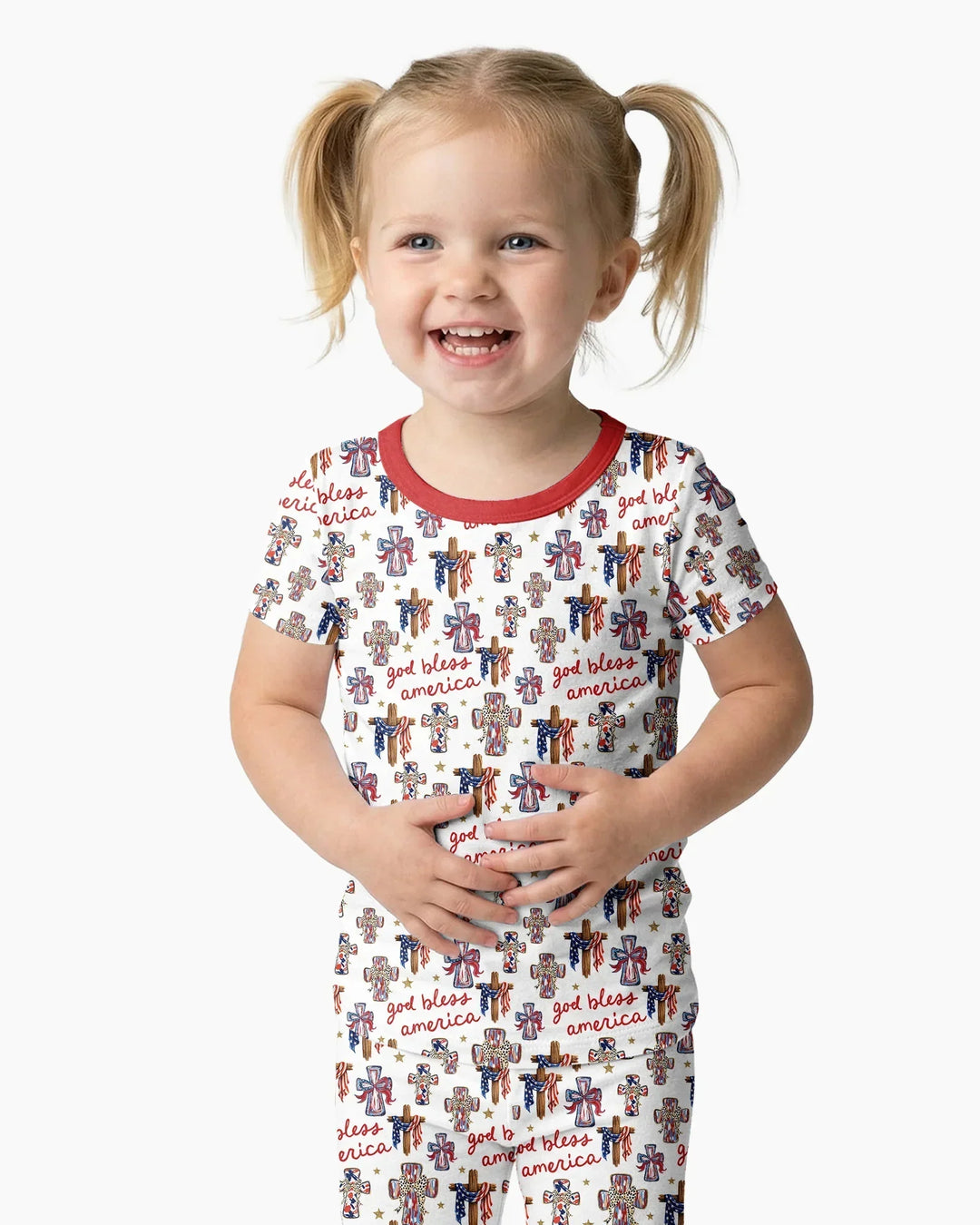 Zweiteiliges, kurzärmliges Pyjama-Set mit Marienkäfern