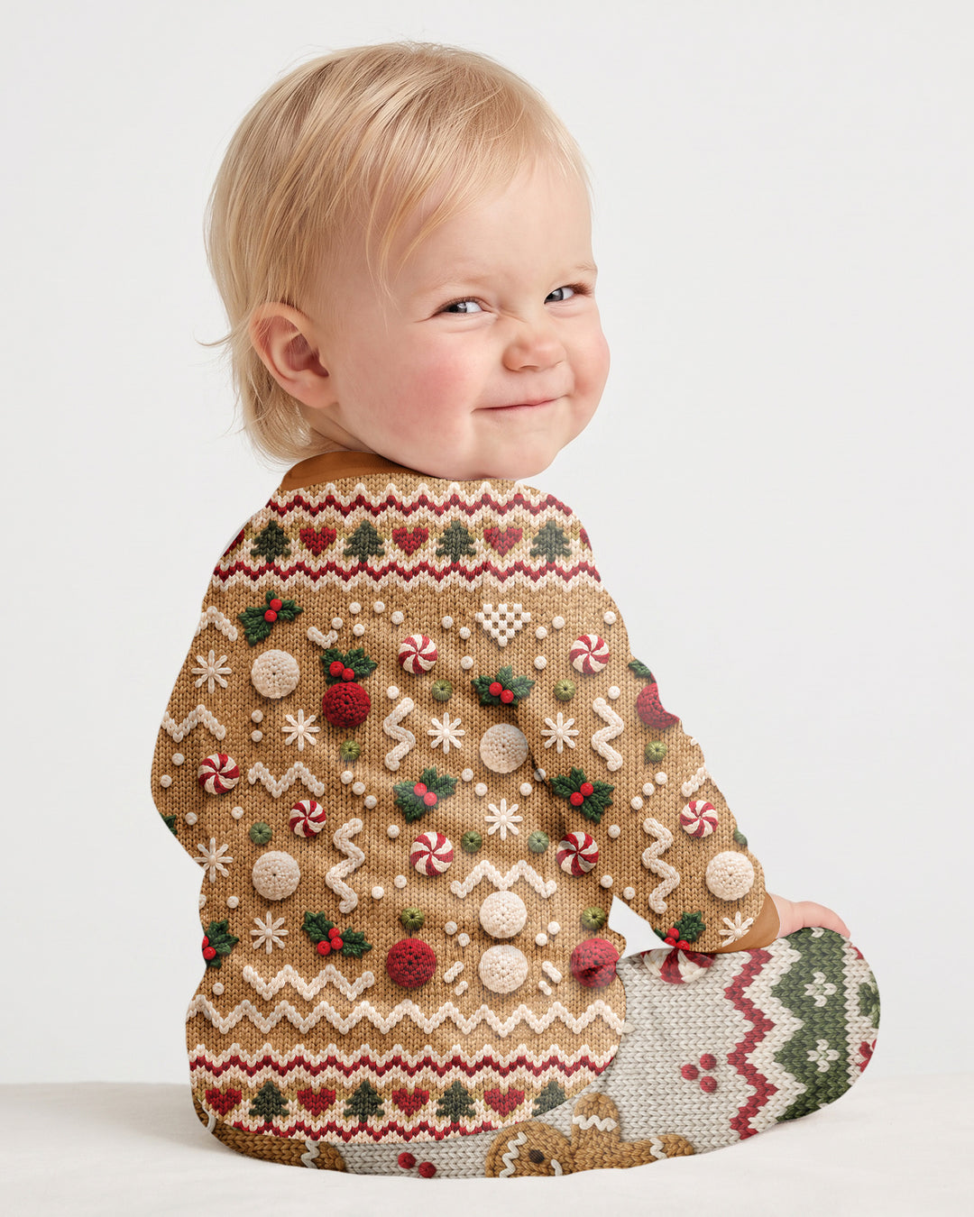 Grumpy Gingerbread Crew Bamboo Two Piece Long Sleeve Pajama Set